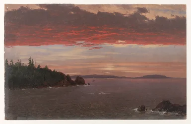 Schoodic-Halbinsel vom Mount Desert bei Sonnenaufgang