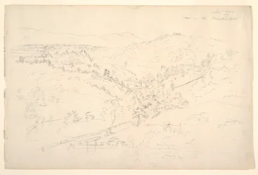 Skizze einer Catskill-Landschaft (Ansicht des Kaanterkill)