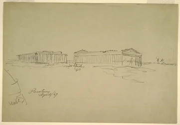 Skizzen, Paestum, Süditalien