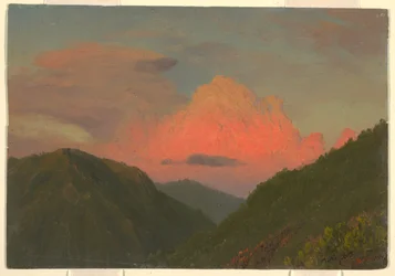 Sonnenuntergang über Hügeln, Jamaika, Westindien