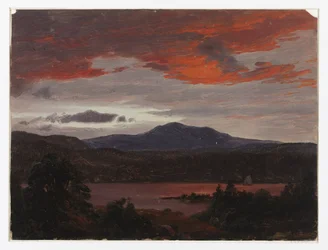 Turner Pond mit Pomola Peak und Baxter Peak, Maine
