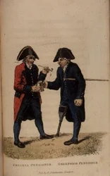 Ein Chelsea-Pensionär und ein Greenwich-Pensionär aus Ackermanns Welt im Miniaturformat