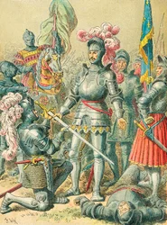 König Franz I. in der Schlacht von Pavia