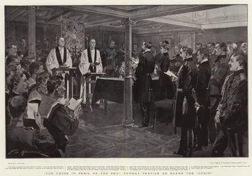 Für die in Seenot Geratenen, Sonntagsgottesdienst an Bord der Ophir