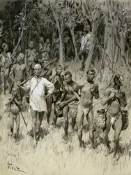 Wie der weiße Mann im Kongo-Staat handelt: Gummi und Geiseln bringen