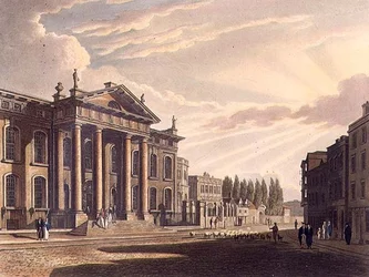 Außenansicht des Clarendon Printing House, Illustration aus der 
