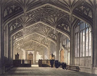 Innenansicht der Divinity School, Illustration aus der 