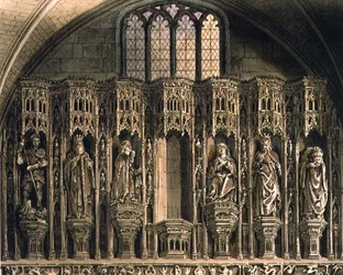 Schirm über der Kapelle von Heinrich dem Fünften, Tafel O aus 