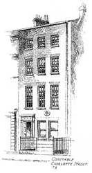 Haus von John Constable, Charlotte Street, Bloomsbury, London