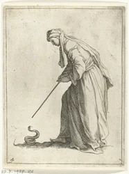 Frau mit einer Schlange