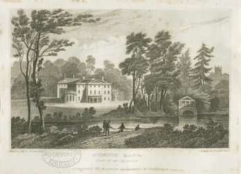 Bishton Halle: Gravur, 1830er Jahre
