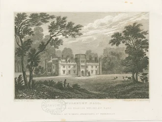 Wolseley Hall: Stahlstich, undatiert [ca. 1830]