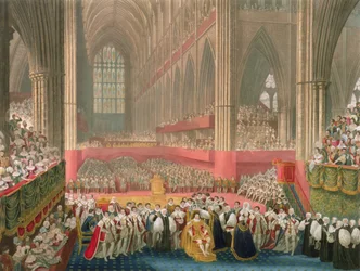 Die Krönung Georgs IV. in der Westminster Abbey 1824