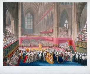 Die Krönung von König Georg IV. in der Westminster Abbey, London, 19. Juli 1821