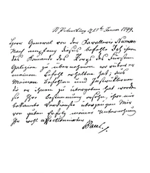 Brief von Paul I., Kaiser von Russland, an General Numsen