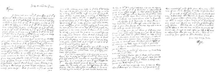 Brief von Samuel Pepys an John Jackson, Esq, 1700, 1865