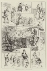 Skizzen aus Der Armada im Drury-Lane-Theater