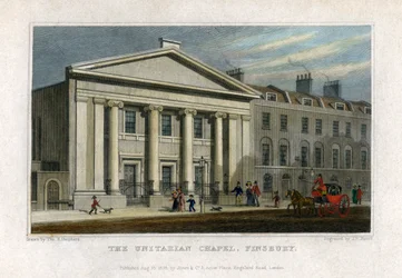 Die Unitarische Kapelle, Finsbury, London, 1828