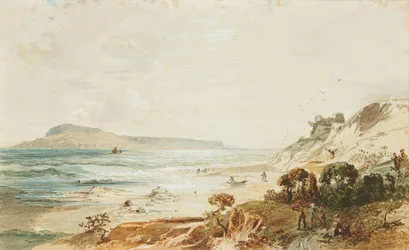 Blick auf Portland und Sandsfoot Castle, Dorset