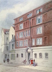 Wohnsitz von Titus Oates, Oat Lane, City of London, 1845