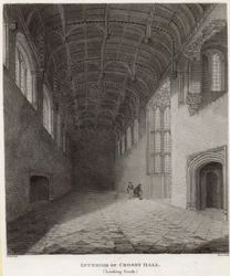 Innenraum von Crosby Hall, Blick nach Süden