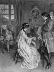 Eine Szene aus Henry Fieldings Tom Jones (Lithografie)