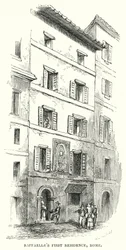 Raffaels erste Residenz, Rom (Gravur)
