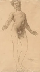 Stehender männlicher Akt, 1885