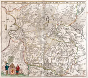 Karte der Provinz Siebenbürgen (Rumänien) (Radierung)