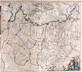 Karte der Grafschaft Zutphen (Deutschland)