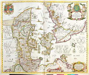 Karte des Königreichs Dänemark