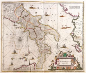 Karte des Königreichs Neapel (Italien)