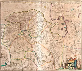 Karte der Provinz Groningen (Niederlande)