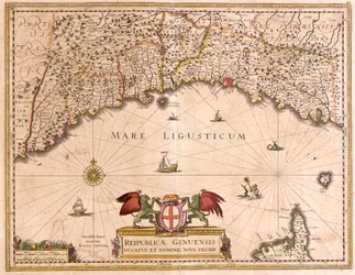 Karte der Republik Genua (Italien)