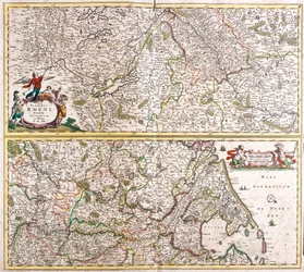 Karte des Rheinlandes (Deutschland)