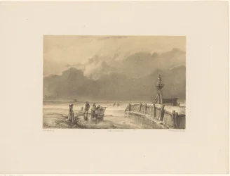 Eislandschaft mit Leuchtturm