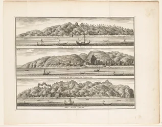Verschiedene Verstärkungen der VOC auf Ceram Laäla bei Compagnies Sagoe-bosch / Loehoe, und die Festung Overburg / Das Dorf Saway