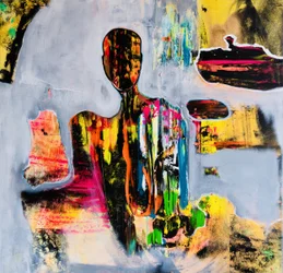 Bunte Abstrakte Figur
