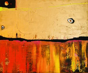 Einsame Figur Goldener Horizont