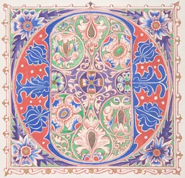 Illuminierte Initiale O, 1830-62