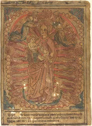 Die Madonna und das Kind im Rosenkranz
