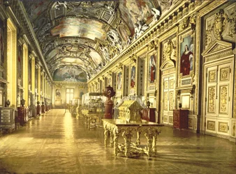 Eine Galerie im Louvre, Paris