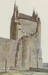 Chauvigny, Schloss Harcourt, Gesamtansicht S