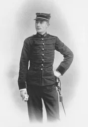 Ernest Duchesne als Major der Medizin im zweiten Regiment de Hussards von Senlis, 1897