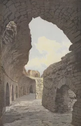 Frejus, Amphitheater, Innenansicht einer Galerie