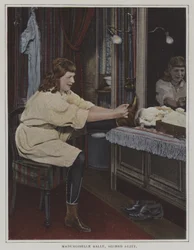 Mademoiselle Salle, zweite Solistin, in ihrer Garderobe