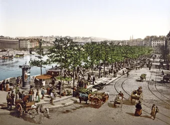 Marché Saint Antoine, Quay des Célestins, Lyon, um 1900