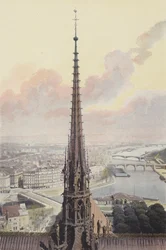 Paris, Spitze von Notre-Dame, Ansicht vom Südturm