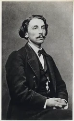 Porträt von Etienne Mallarmé, genannt Stéphane Mallarmé (1842-1898) im Jahr 1862, französischer Dichter. Fotografie