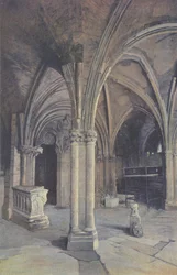 Saint-Pere-sous-Vezelay, Kirche, Vorhalle W (vor der Restaurierung)